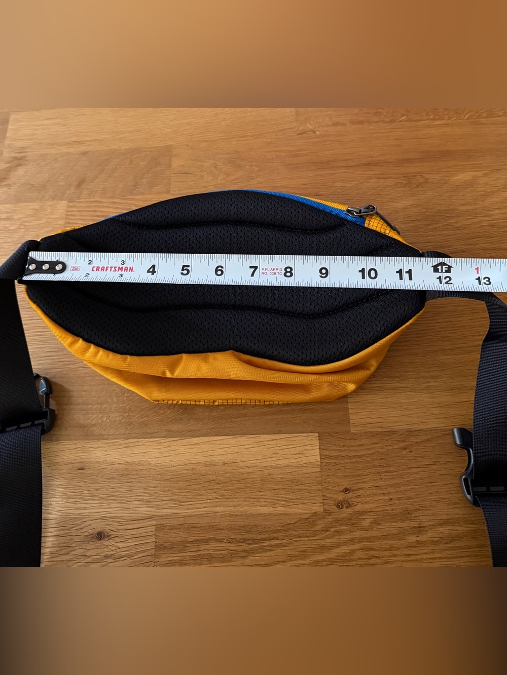 Gregory Yellow Grid Ripstop Waist Bag with Adjustable Black Strap - Picture 7 of 8
